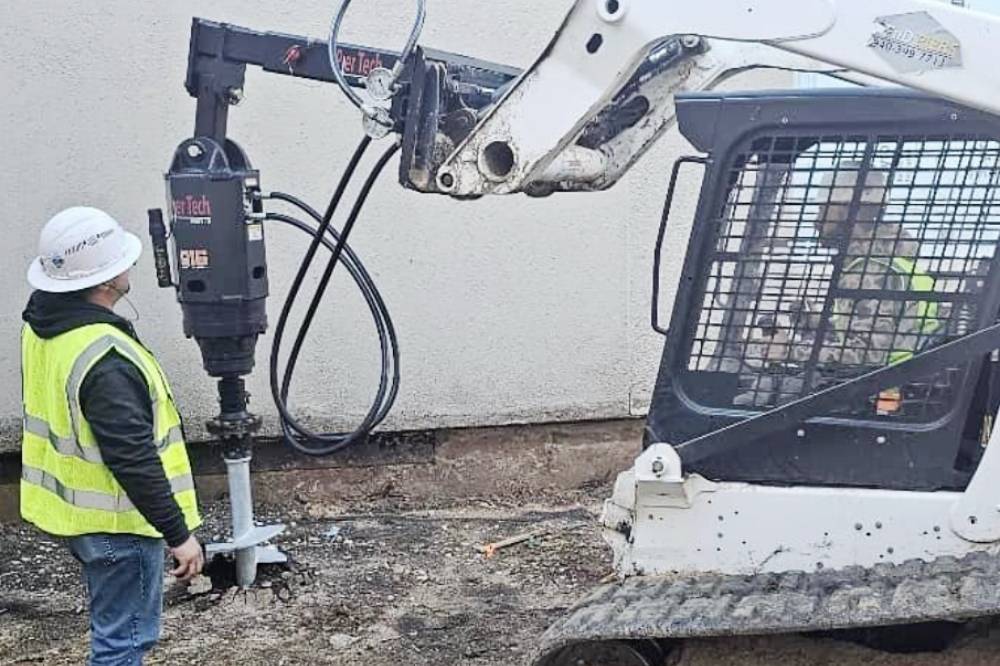 helical pier installation