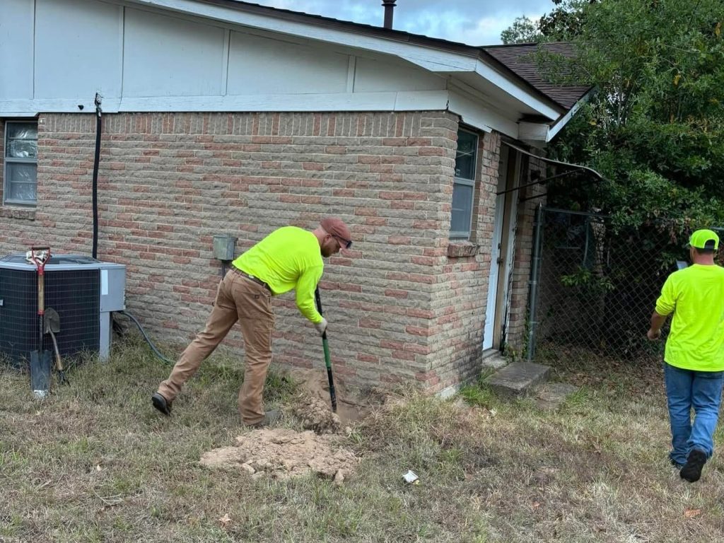FnD Piers team repairing a foundation near Decatur, TX