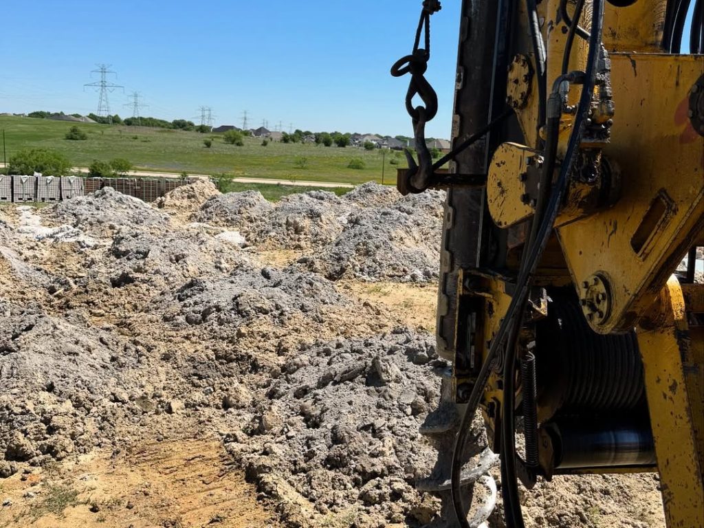 FND-piers-team-drilling-on-a-site-near-Dallas-Texas