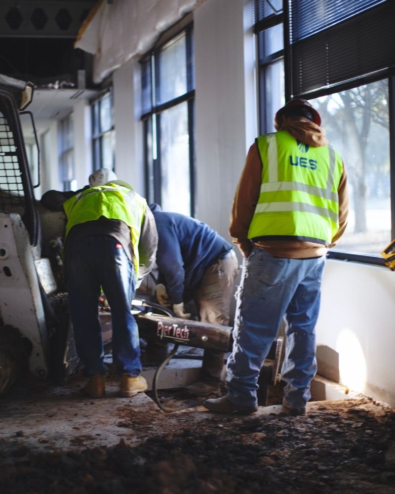 helical foundation commercial building