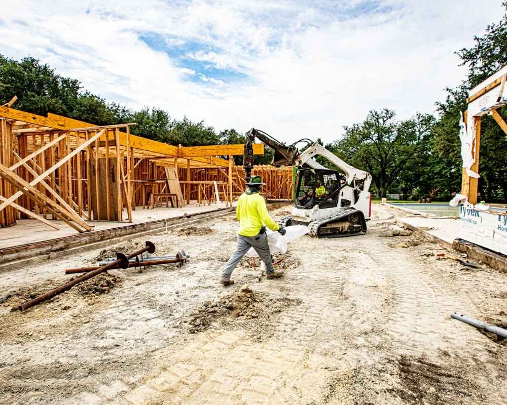 helical pier installation sand building