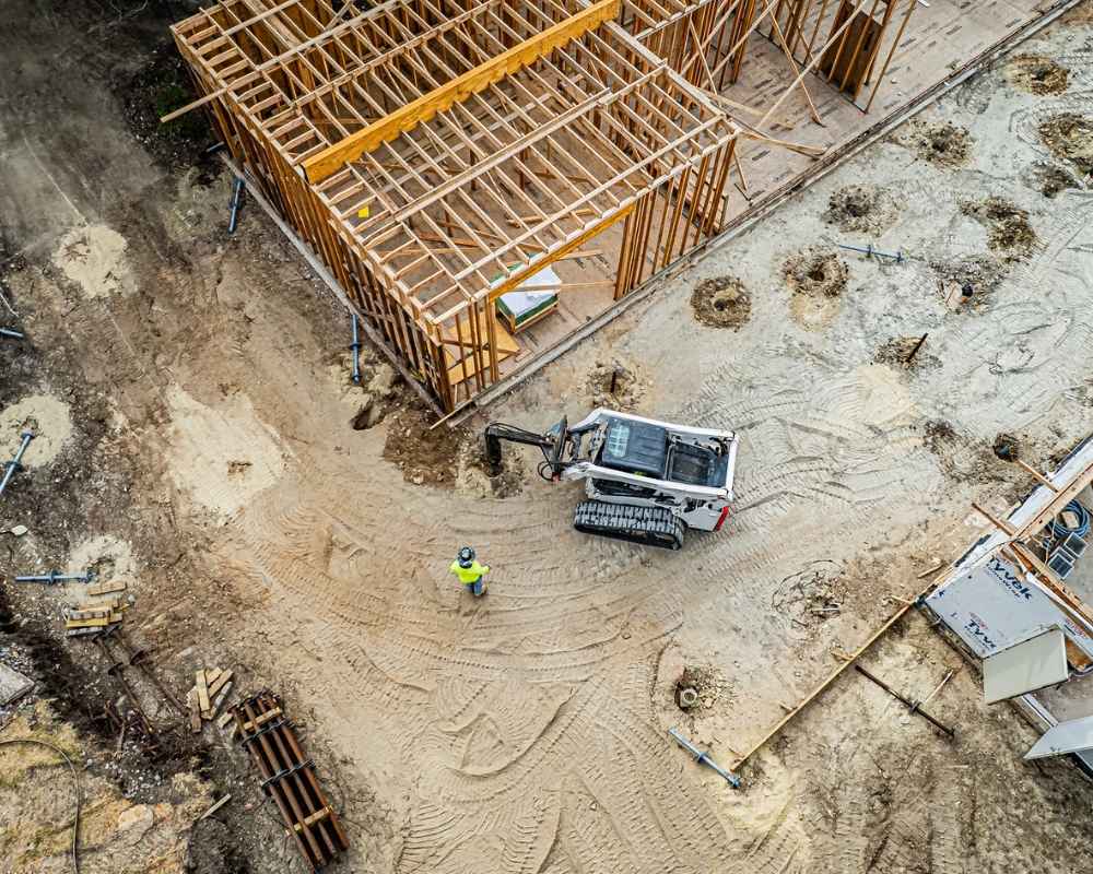 helical piers fnd working site