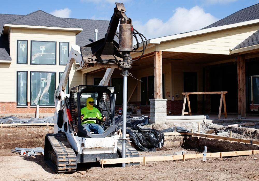 helical pile foundation for new residential construction