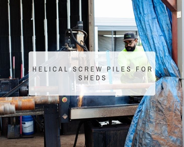 helical screw piles for sheds