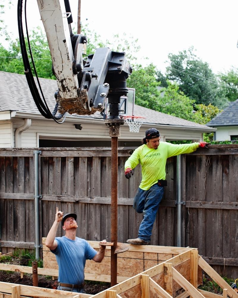 cabin and cottage footings using helical
