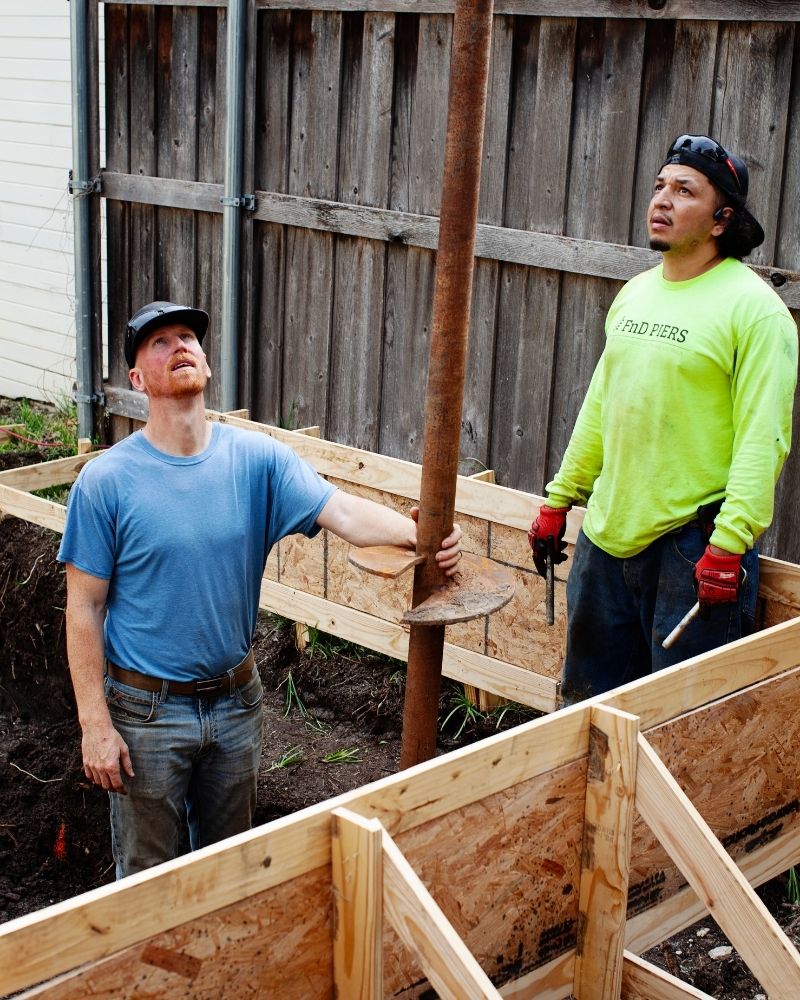 residential foundation pier installation piles