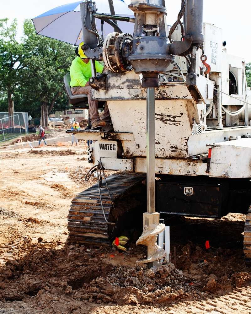 rotary bored pile driling rig